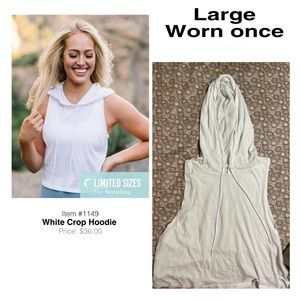 Zyia Crop sleeveless Hoodie